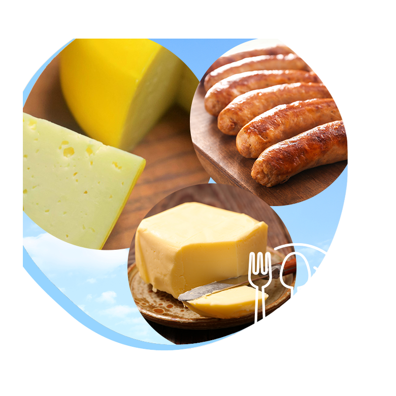 画像：ソーセージ・チーズ・バター