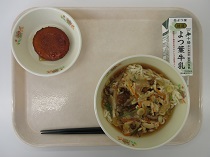 写真:1月22日中学校献立