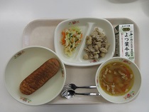 写真:3月2日中学校献立