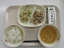 写真:3月6日中学校献立