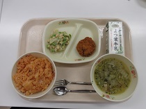 写真:4月22日中学校献立