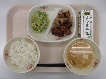 写真:4月28日中学校献立