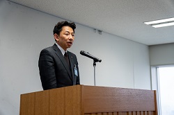 市長就任あいさつ（訓示）の様子