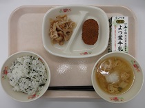 写真:5月8日中学校献立