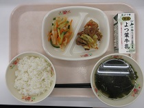 写真:6月2日中学校献立