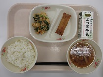 写真:6月9日中学校献立