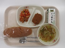 写真:6月15日中学校献立
