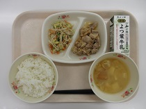 写真:6月17日中学校献立