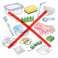 プラスチック容器包装ではなく燃やさないごみ