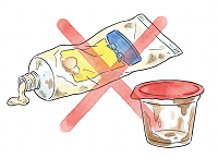 汚れたプラスチック容器包装