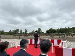 写真:陸上自衛隊第5旅団創立22周年・帯広駐屯地設立75周年記念式典