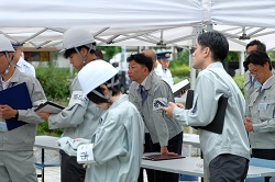 写真：庁舎総合防災訓練の様子