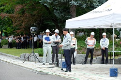 写真：庁舎総合防災訓練の様子