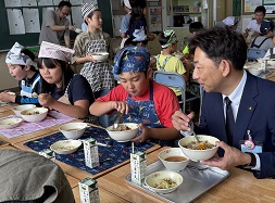 9月14日 おびひろふるさと給食の交流給食会の様子