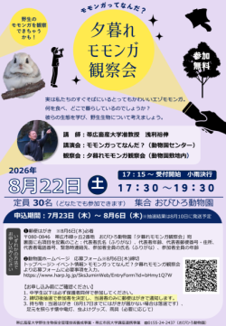 第19集 【帯広畜産大学連携】モモンガってなんだ?夕暮れモモンガ観察会